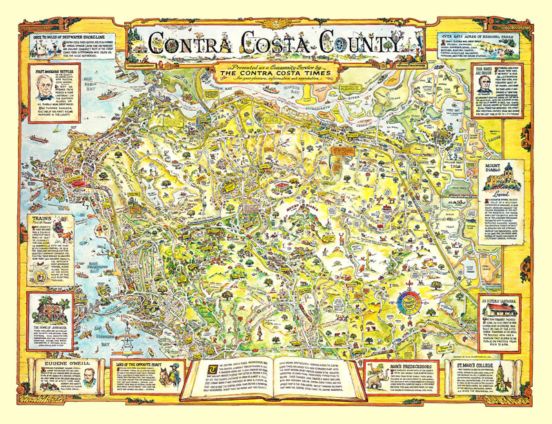 Size comparison using Vintage Map of Contra Costa County, California 1981