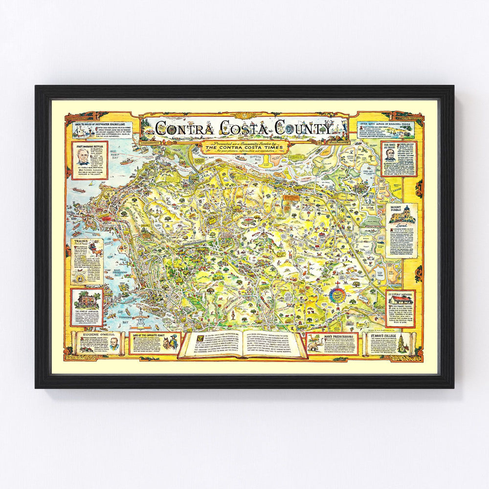 Contra Costa County Vintage Map 1981