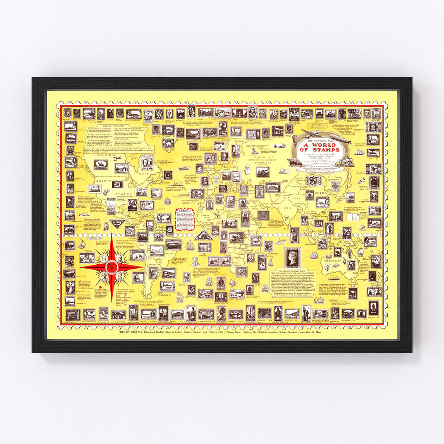 World Vintage Map 1947
