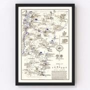Vermont Vintage Map 1934