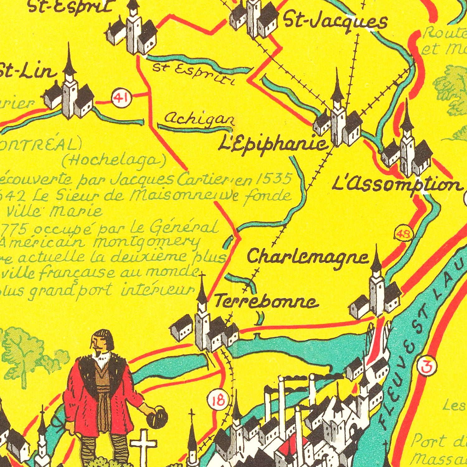 Restored historic details from the 1948 region map of County