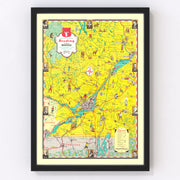 Montreal Region Vintage Map 1948