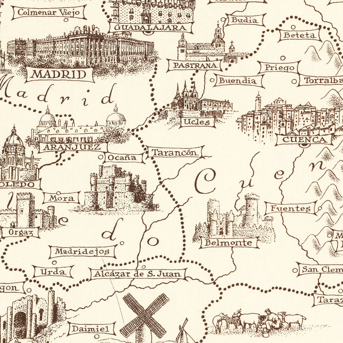 Restored historic details from the 1935 country map of County