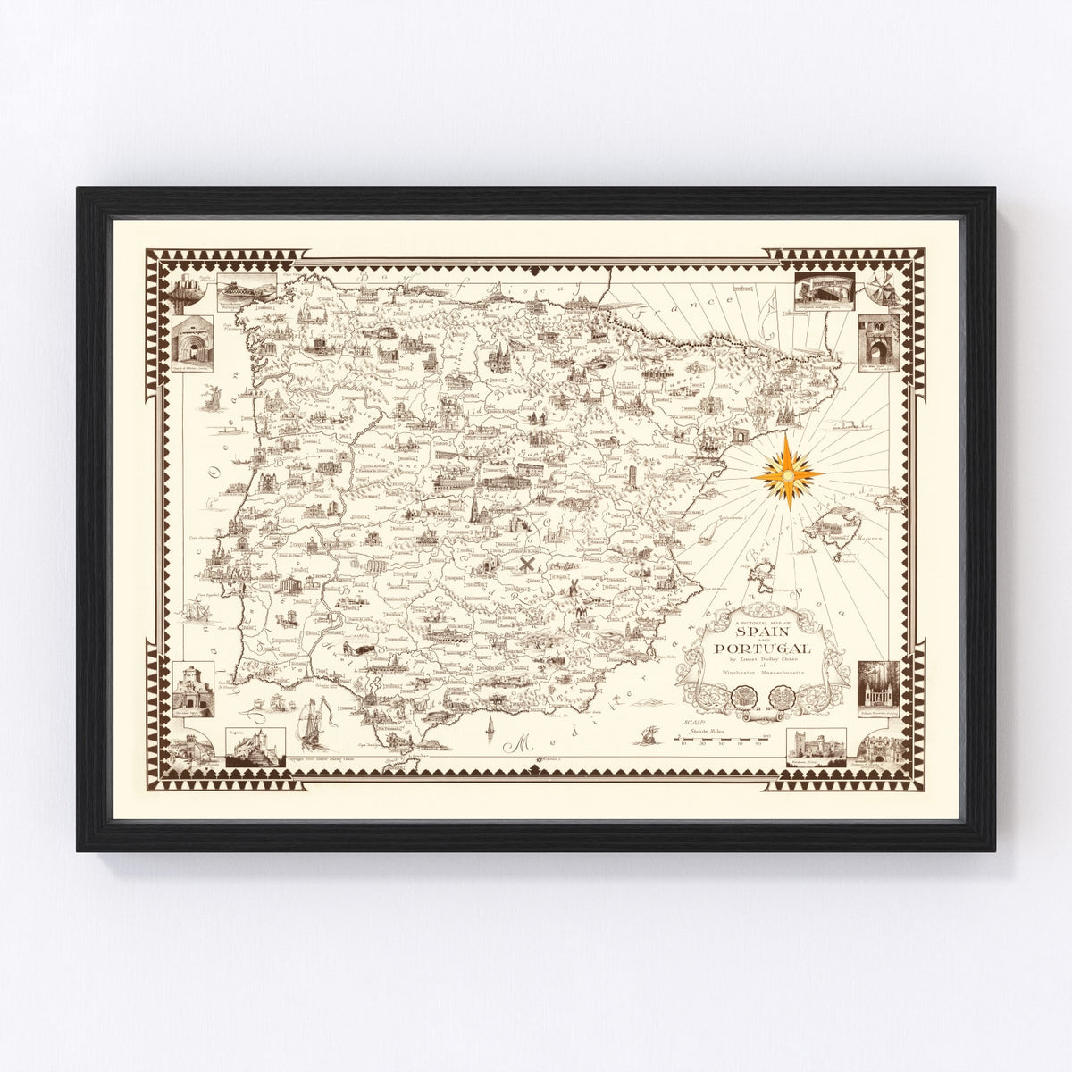 Spain Vintage Map 1935