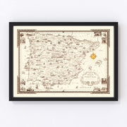 Spain Vintage Map 1935