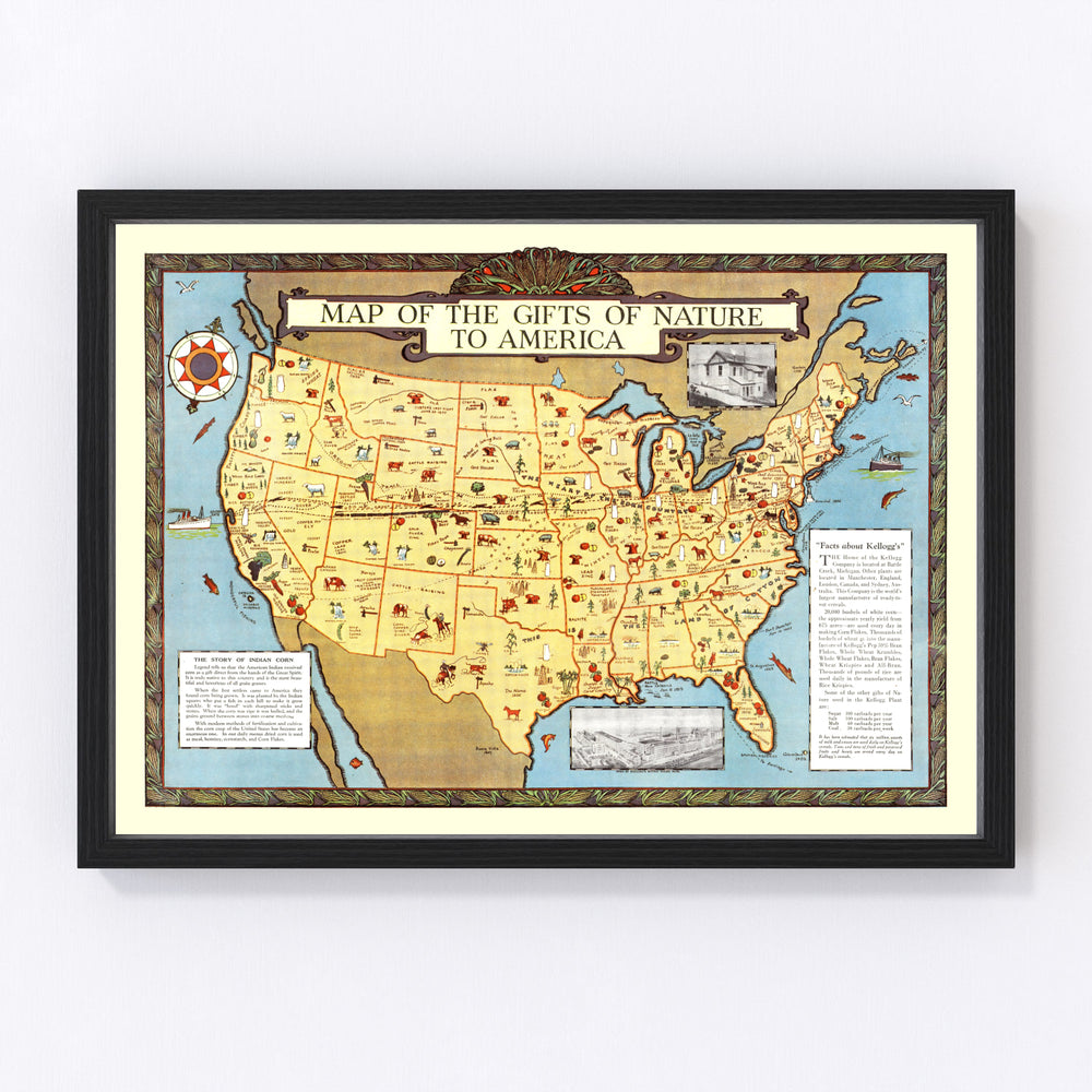United States Vintage Map 1934