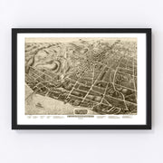 Poughkeepsie Vintage Map 1874