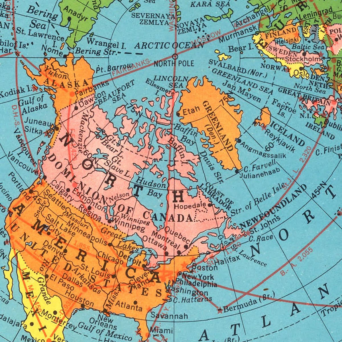 Restored historic details from the 1946 world map of County
