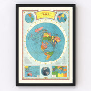 World Vintage Map 1946