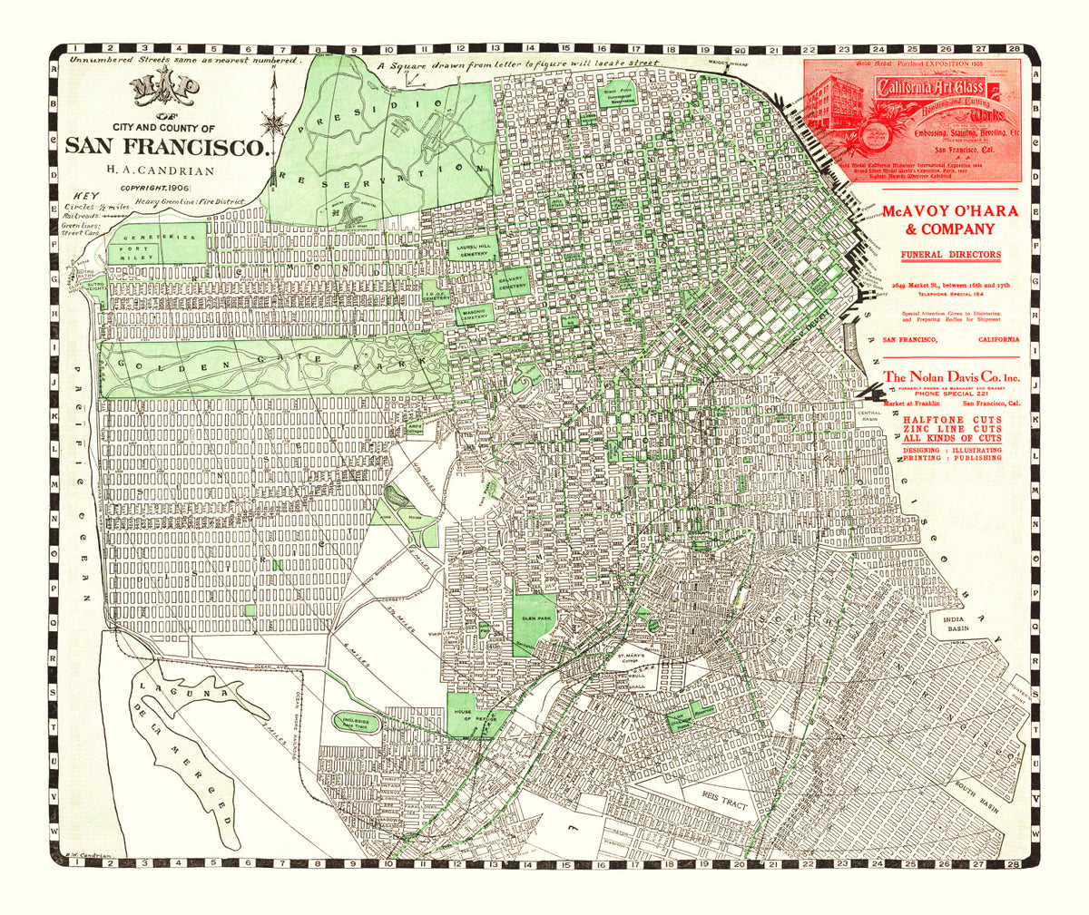 Preview of Vintage Map of San Francisco, California 1906
