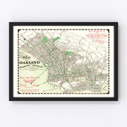 Oakland Vintage Map 1906