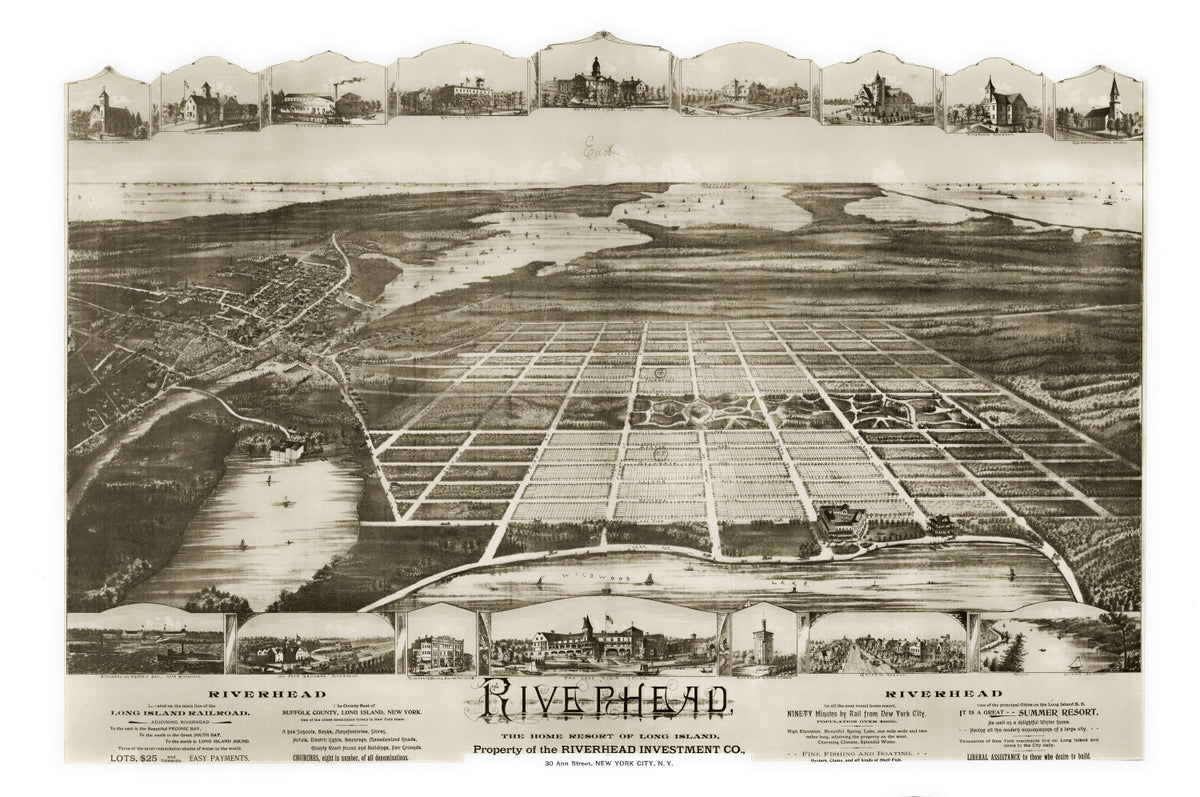 Preview of Vintage Map of Riverhead, New York 1890