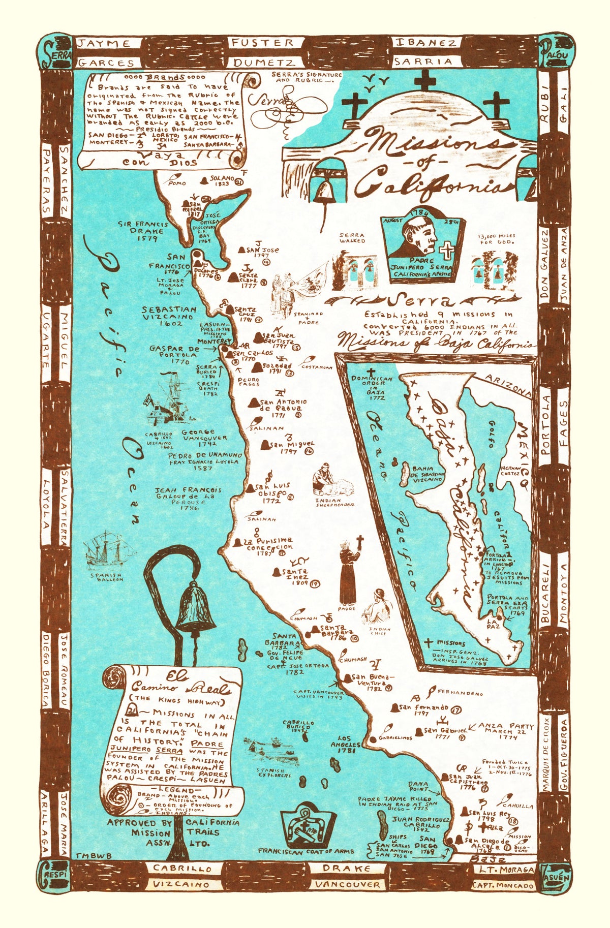 Preview of Vintage Map of California 1954