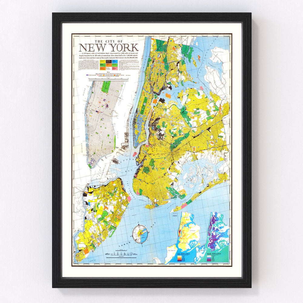 New York Vintage Map 1939