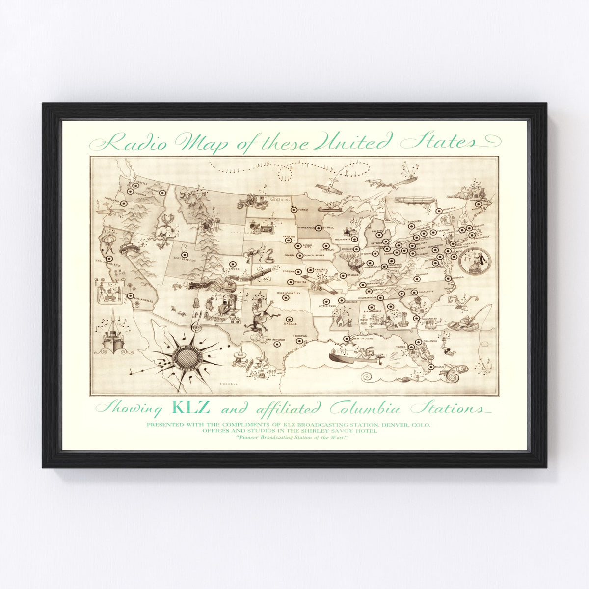 United States Vintage Map 1922