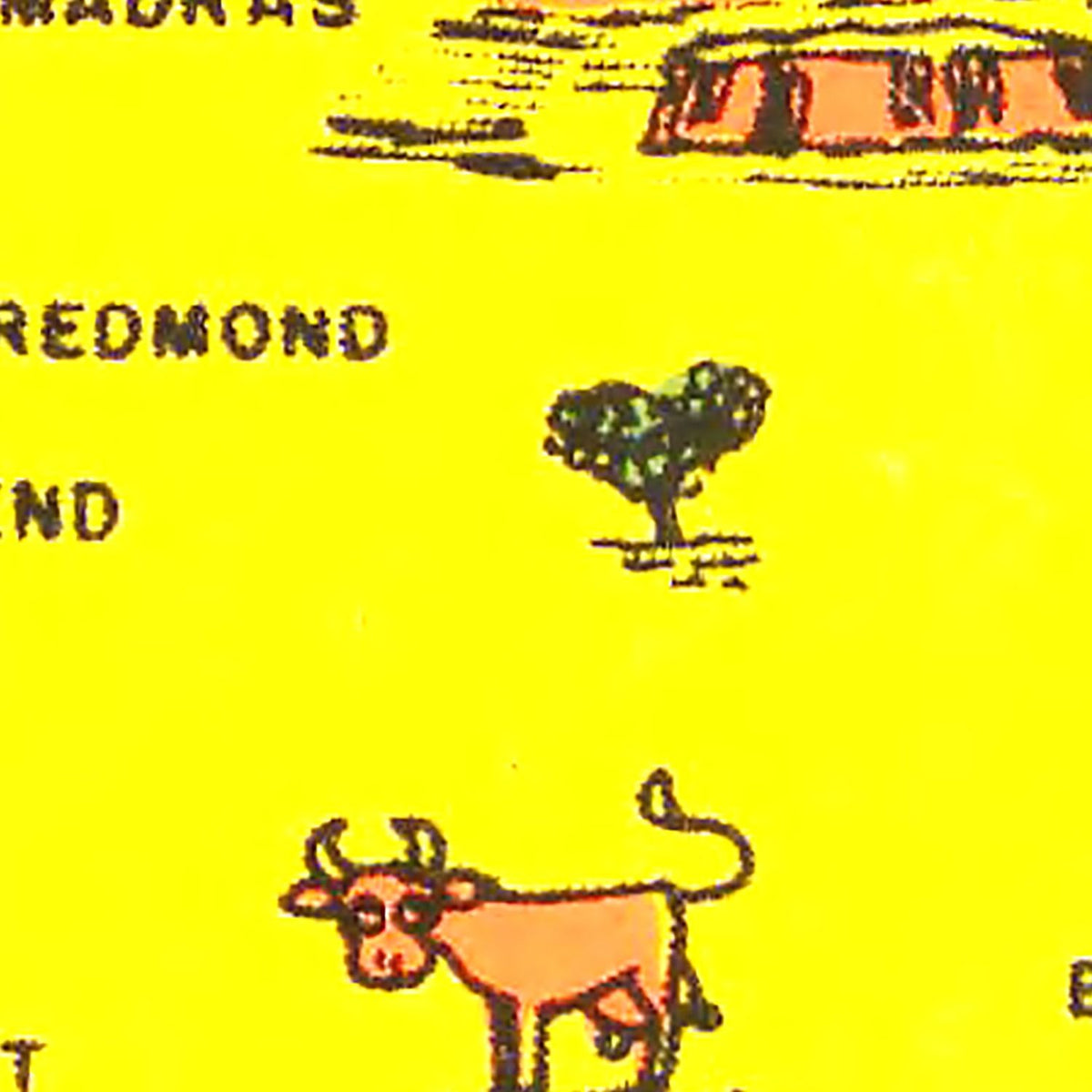 Restored historic details from the 1960 state map of County, Oregon