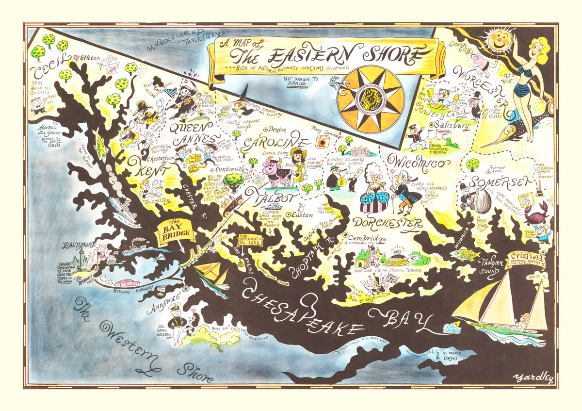 Preview of Vintage Map of Eastern Shore of Maryland, 1952