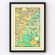 The Grand Strand of South Carolina Vintage Map 1972