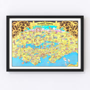 Seattle Vintage Map 1974