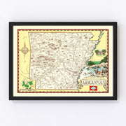 Arkansas Vintage Map 1938
