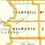 old South Dakota map