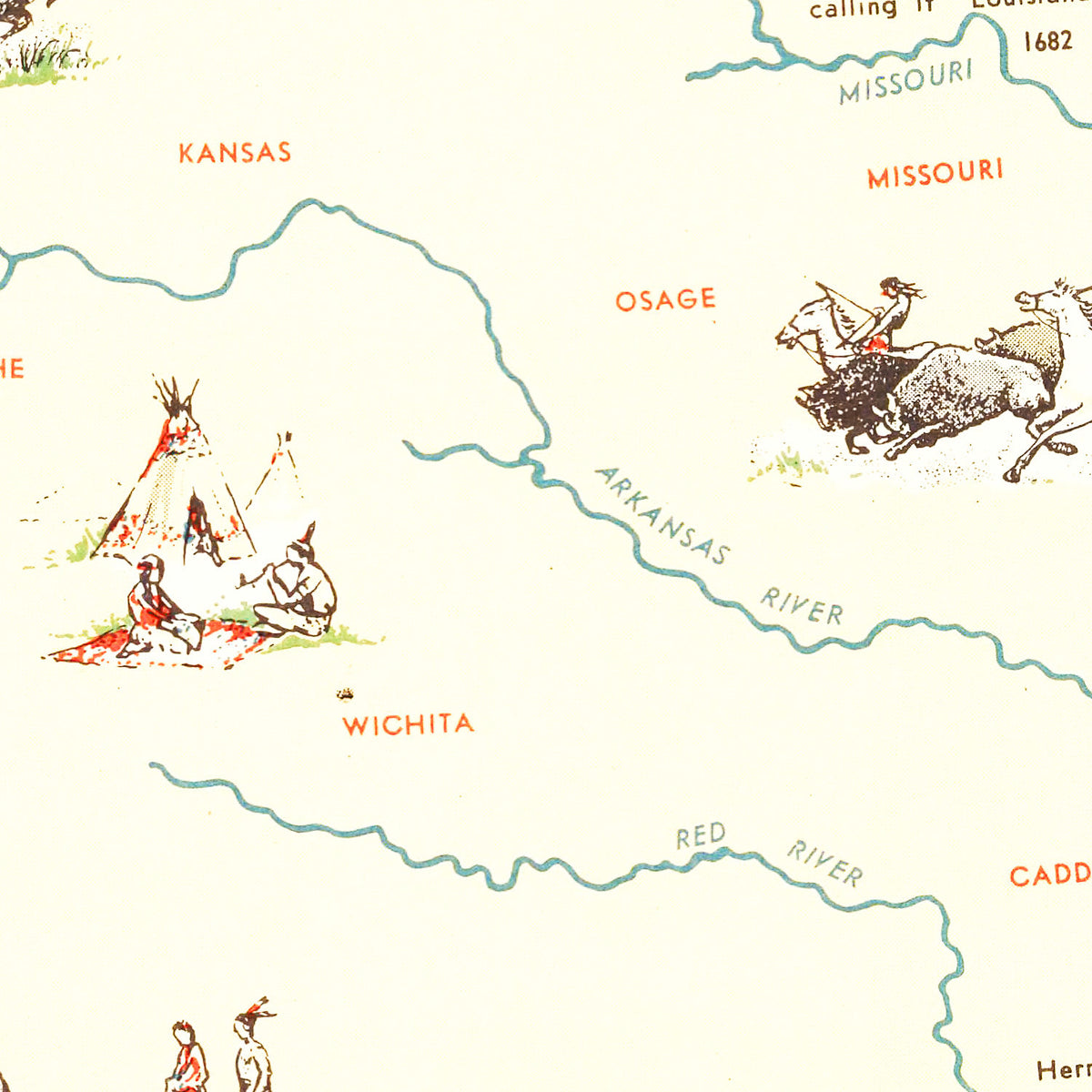 Restored historic details from the 1957 country map of County