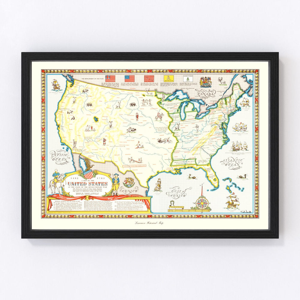 United States Vintage Map 1957
