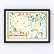 United States Vintage Map 1957