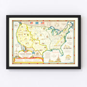 United States Vintage Map 1958