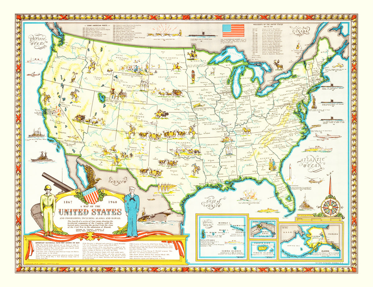 Preview of Vintage Map of United States 1959