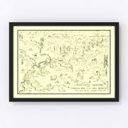 Three Rivers Vintage Map 1945
