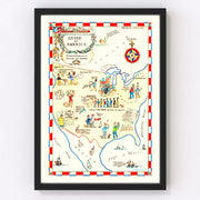 United States Vintage Map 1945