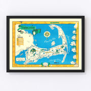 Cape Cod Vintage Map 1940