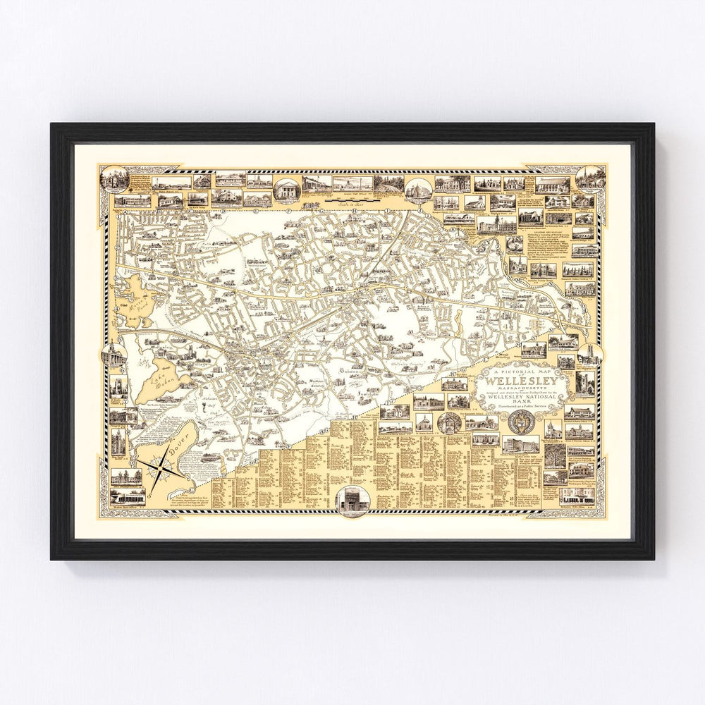 Wellesley Vintage Map 1960