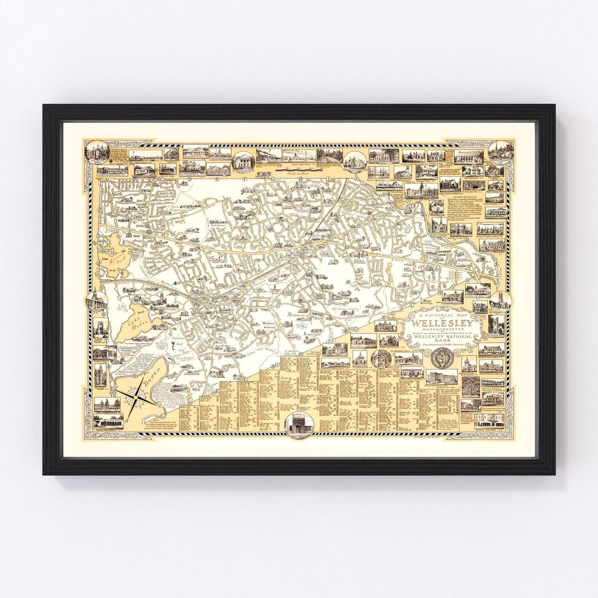 Wellesley Vintage Map 1960