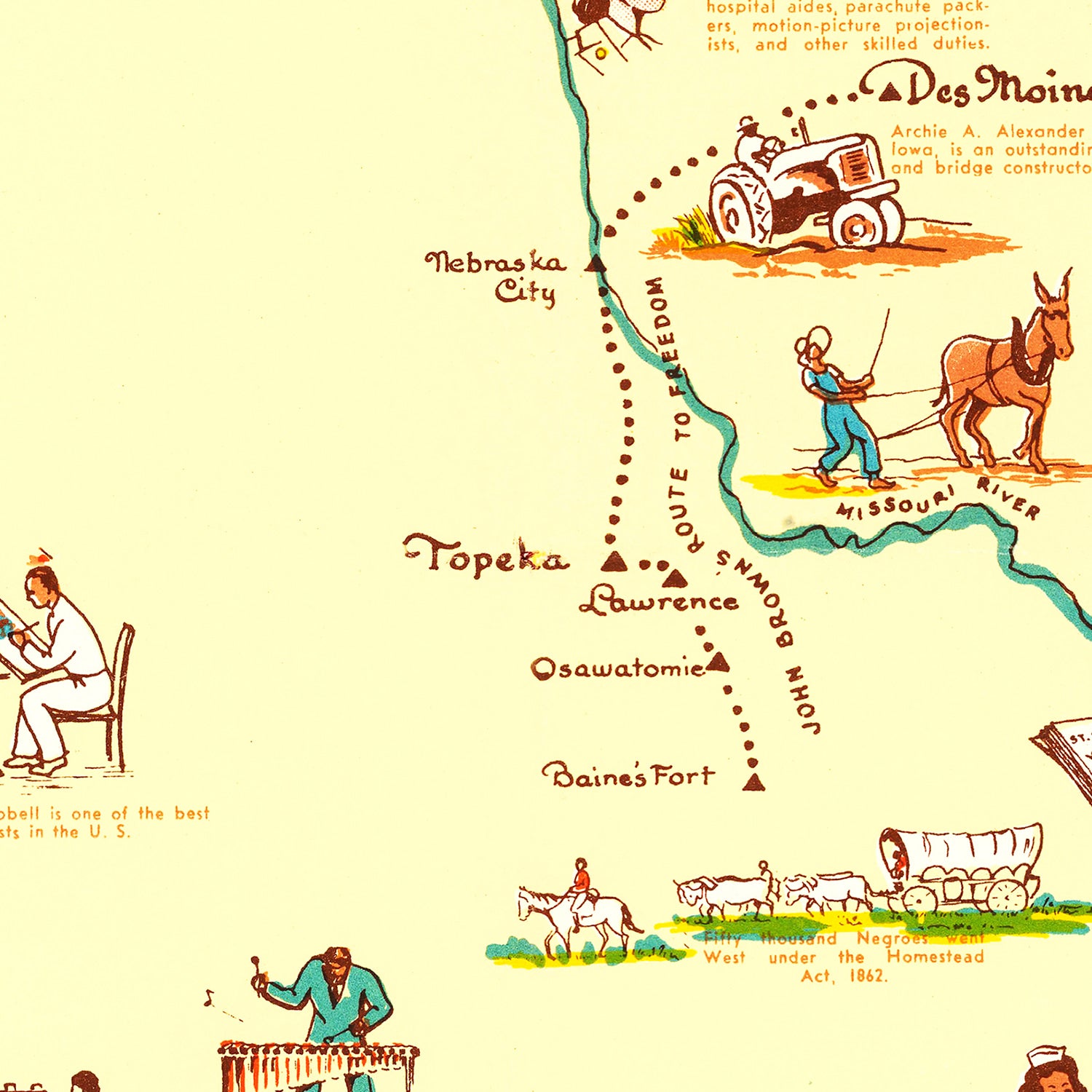 Restored historic details from the 1946 country map of County