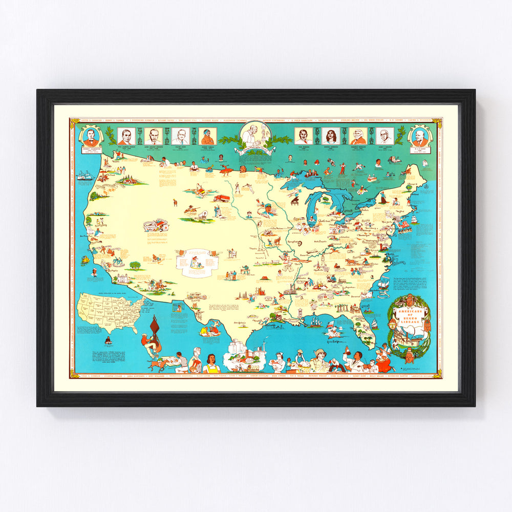 United States Vintage Map 1946