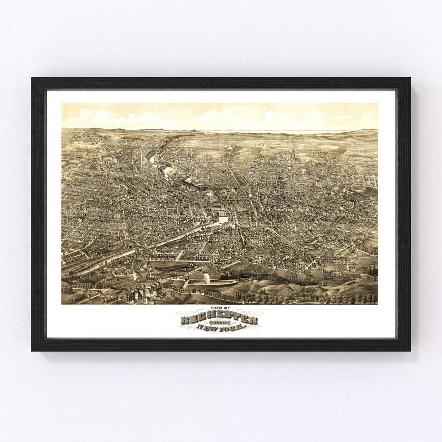 Rochester Vintage Map 1880