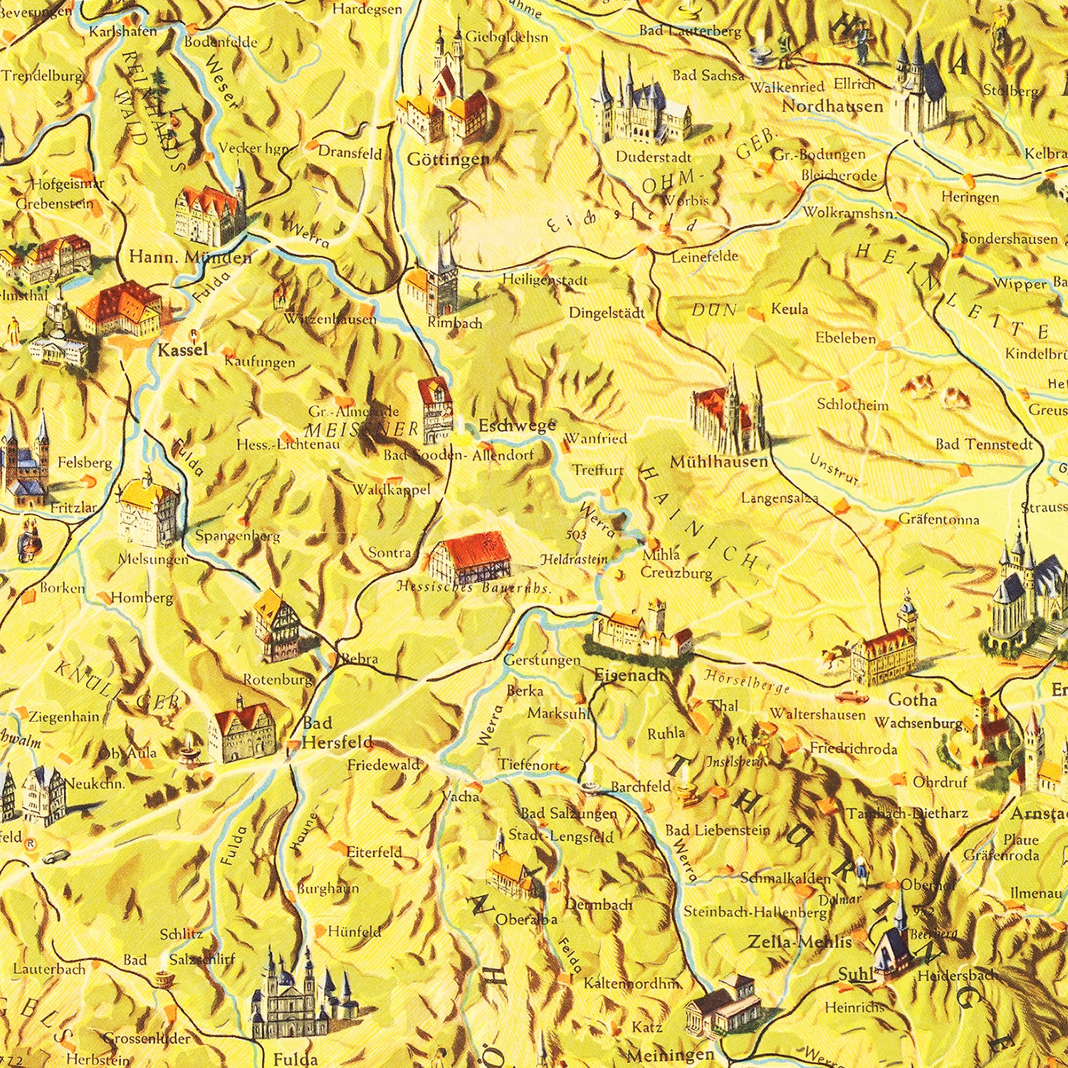 Restored historic details from the 1954 country map of County