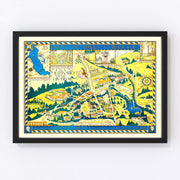 Mills College Vintage Map 1920