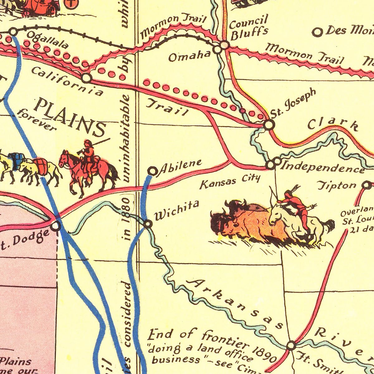 Restored historic details from the 1933 country map of County