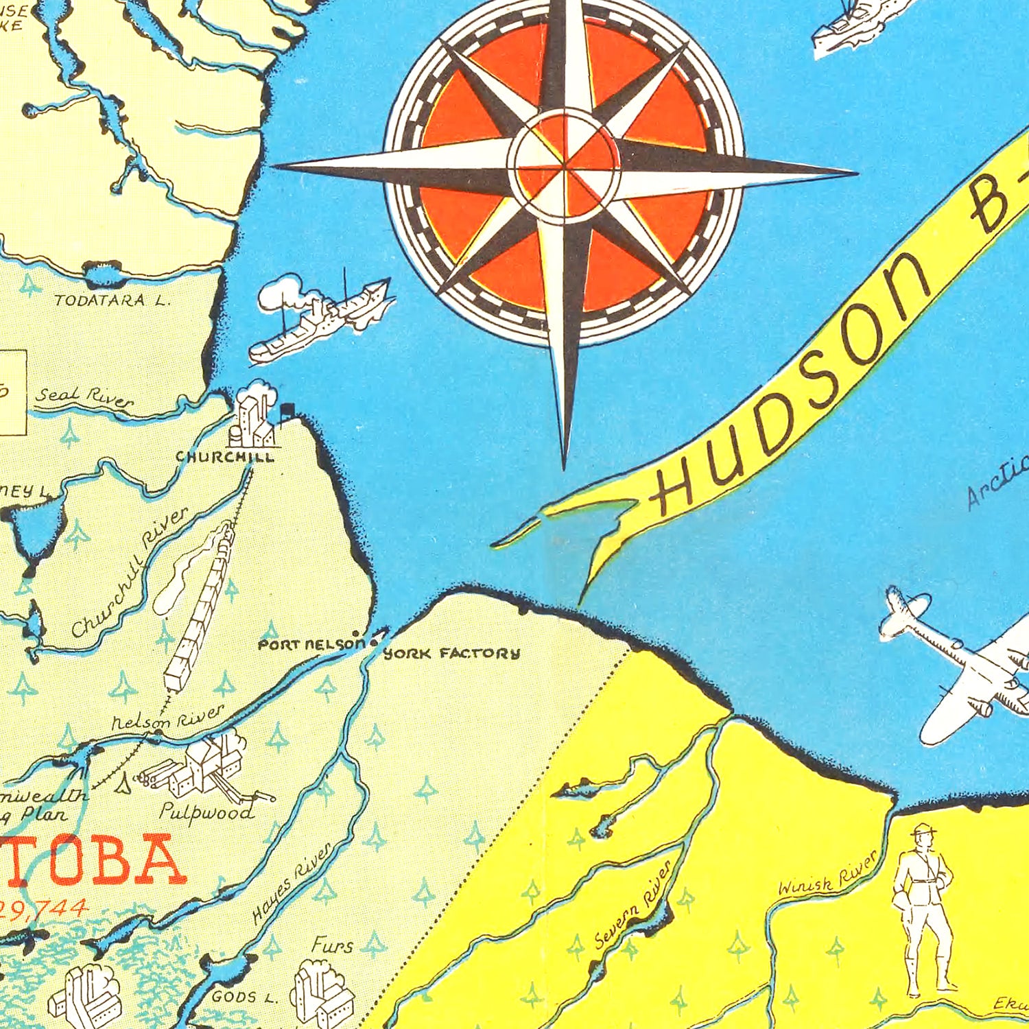 Restored historic details from the 1945 country map of County