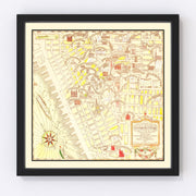 Greenwich Village Vintage Map 1934