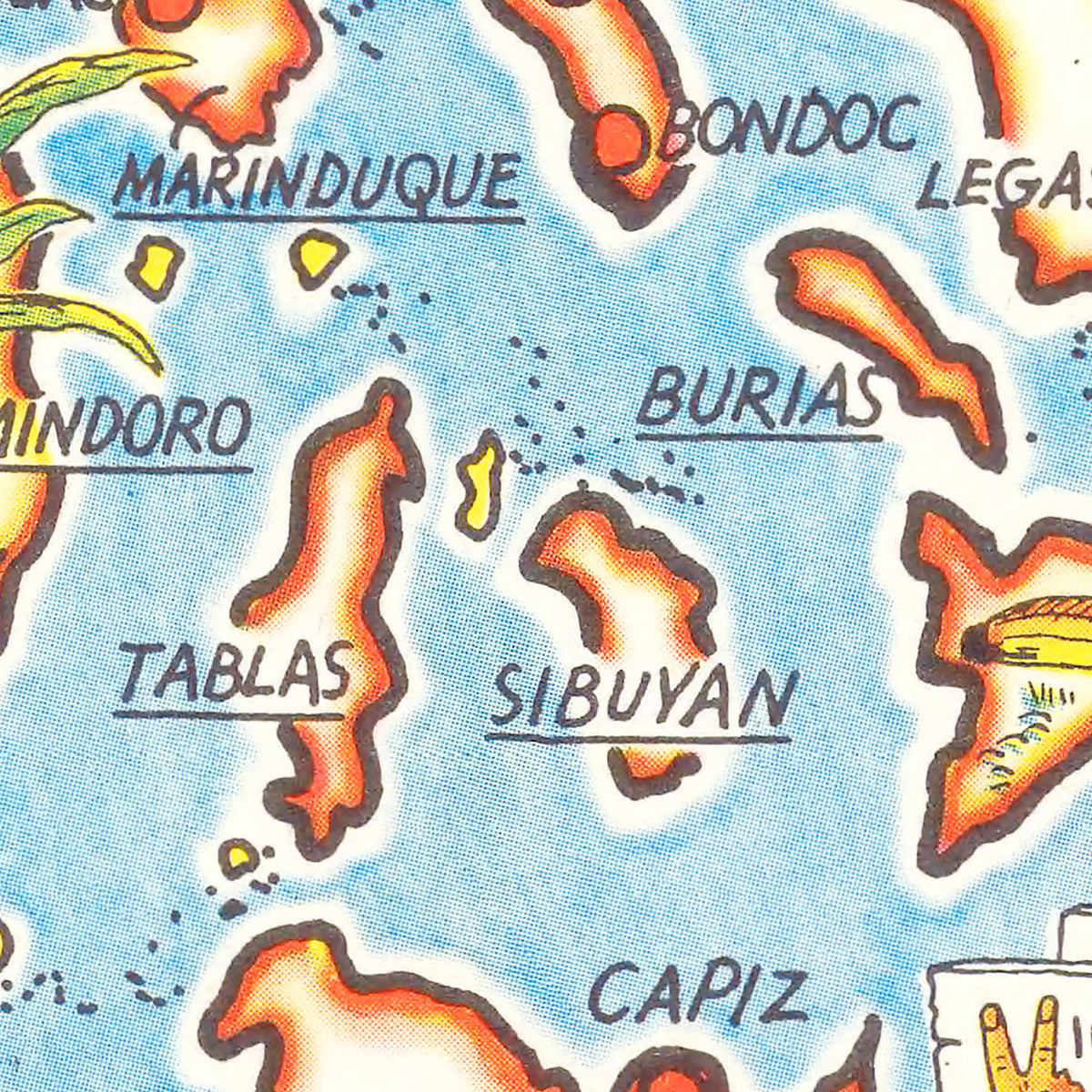 Restored historic details from the 1945 country map of County