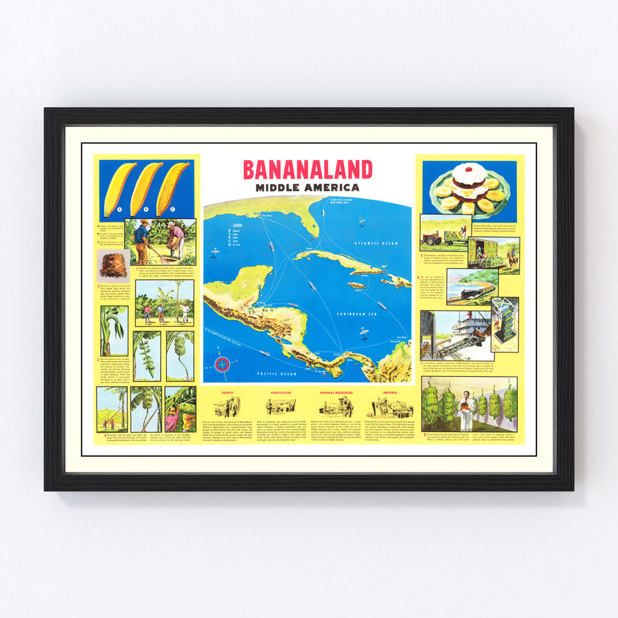 Bananaland Vintage Map 1958