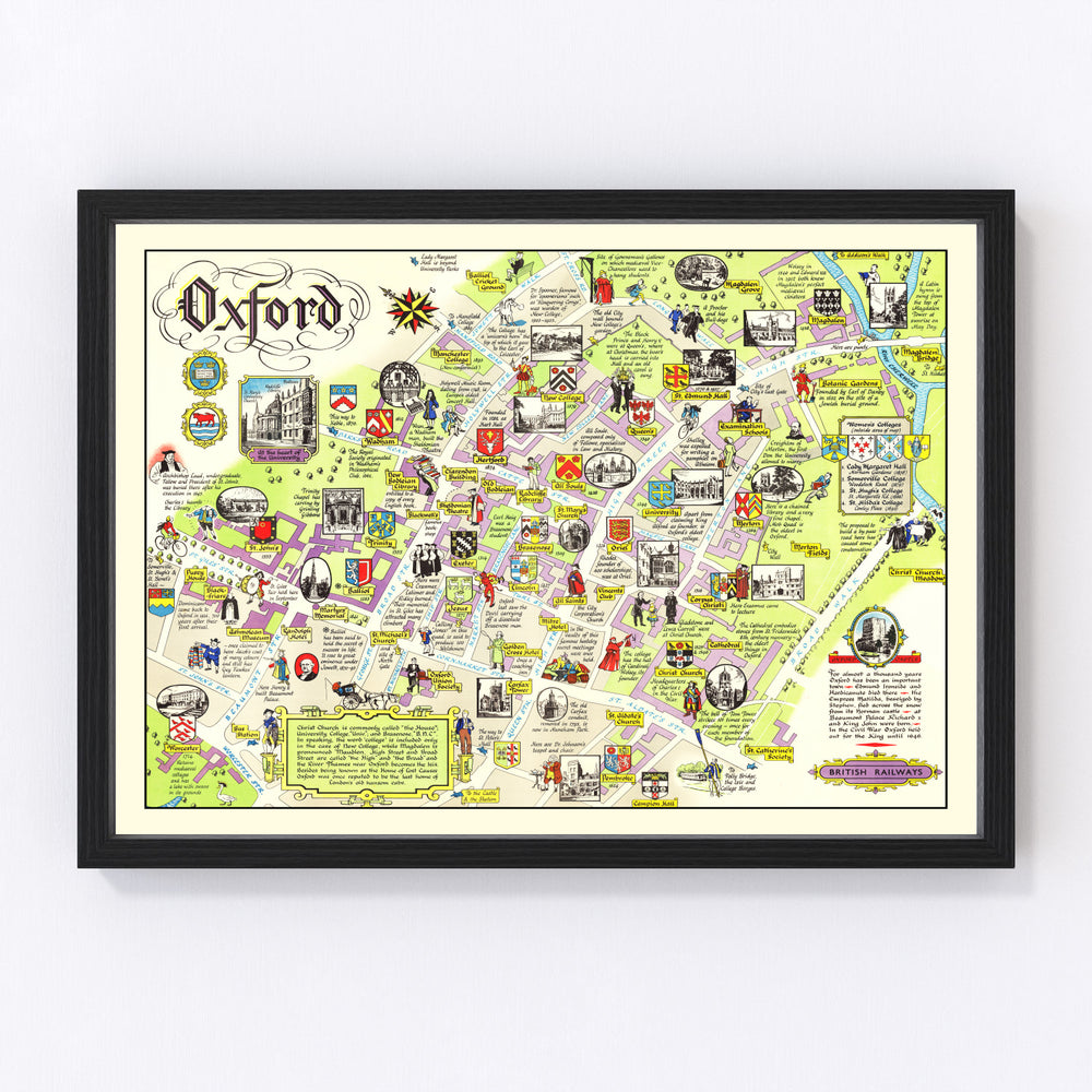 Oxford Vintage Map 1949