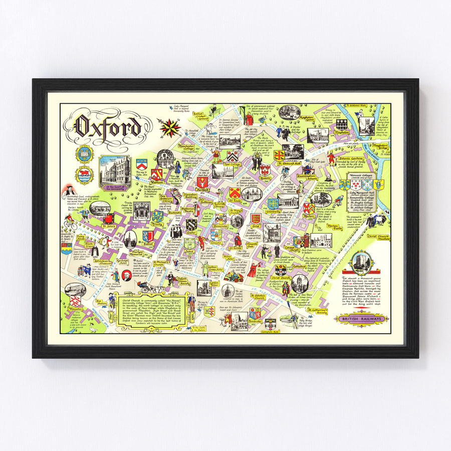 Oxford Vintage Map 1949