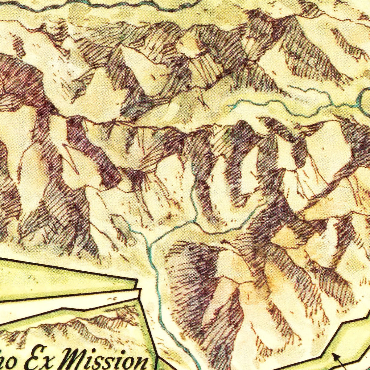 Restored historic details from the 1965 county map of Ventura County, Pennsylvania