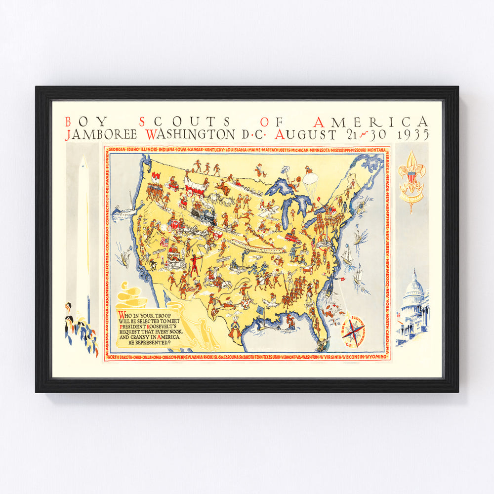 United States Vintage Map 1935