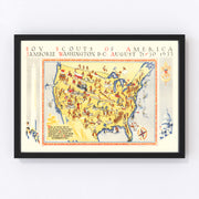 United States Vintage Map 1935